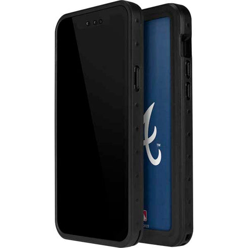 MLB Atlanta Braves - Solid Distressed iPhone 15 Pro Waterproof Case